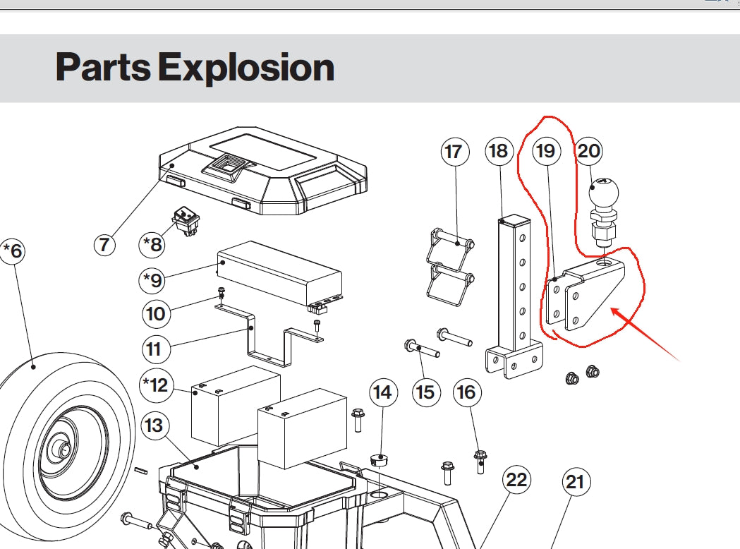 GUO137-#19 Hitch ball installation assembly