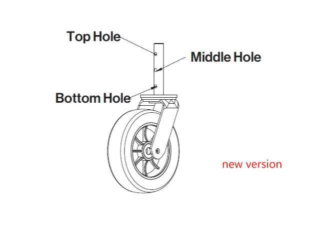 GUO128-#23 Swivel Wheels with bracket(three hole)