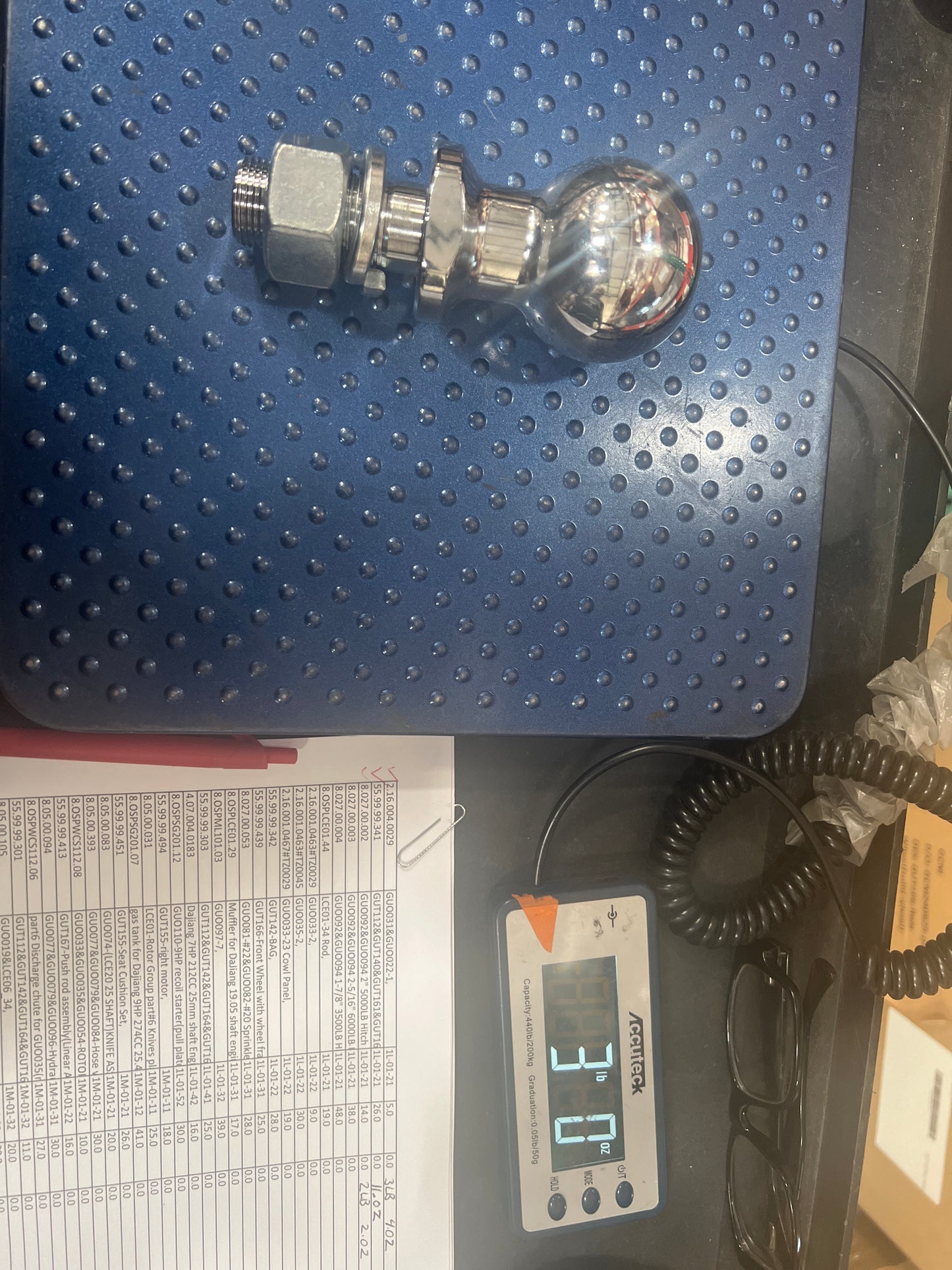 GUO092&GUO094 2-5/16" 6000LB Hitch ball