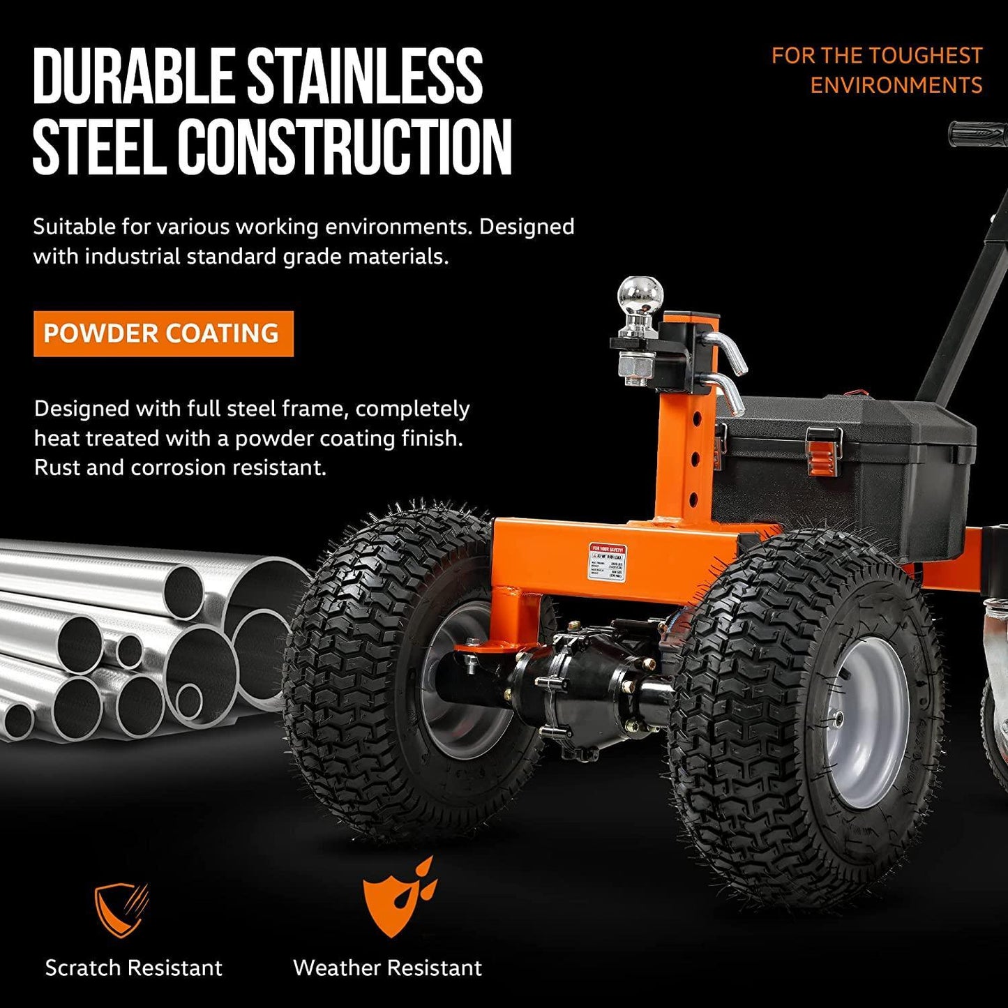 SuperHandy Super Duty Electric Trailer Dolly - 3,600 lbs Towing Capacity & 600 lbs Tongue Weight, Self-Propelled Trailer Mover for Heavy Loads Trailer Dolly