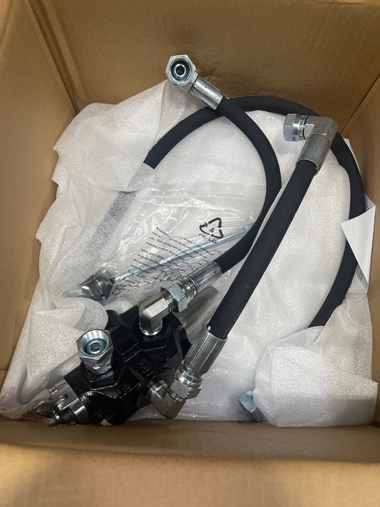 Valve and hose assembly for the Hydraulic Cylinder of Log Splitter GUO077/GUO079