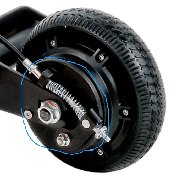 GUT112/GUT142/GUT173/GUT184-Rear wheel brake cable fixing disc