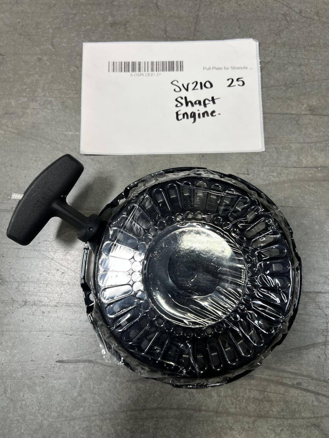 Pull Plate for Shenchi SV210 25 shaft engine(pull starter/recoil)