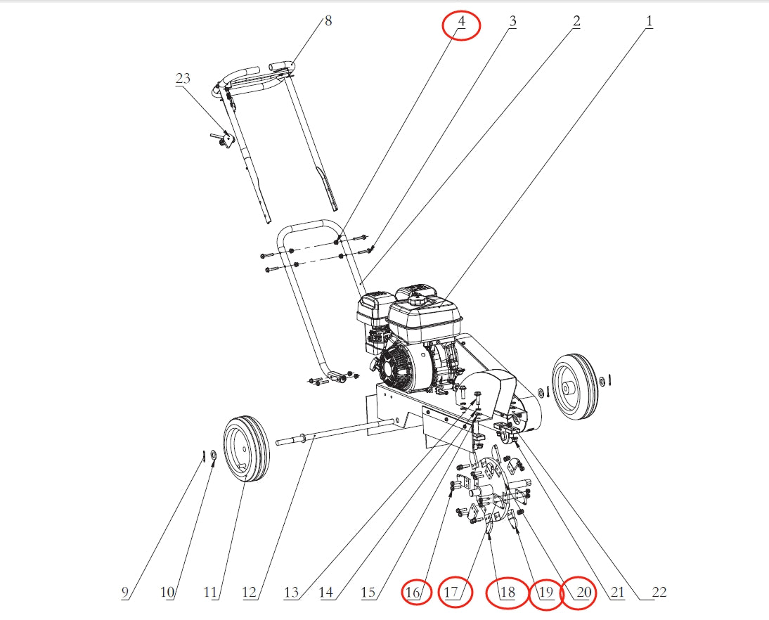 GUO110-#20 Cutter Disc Assembly(#4,#16,#17,#18,#19,#20)