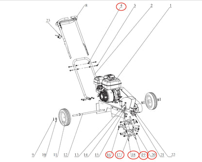GUO110-#20 Cutter Disc Assembly(#4,#16,#17,#18,#19,#20)