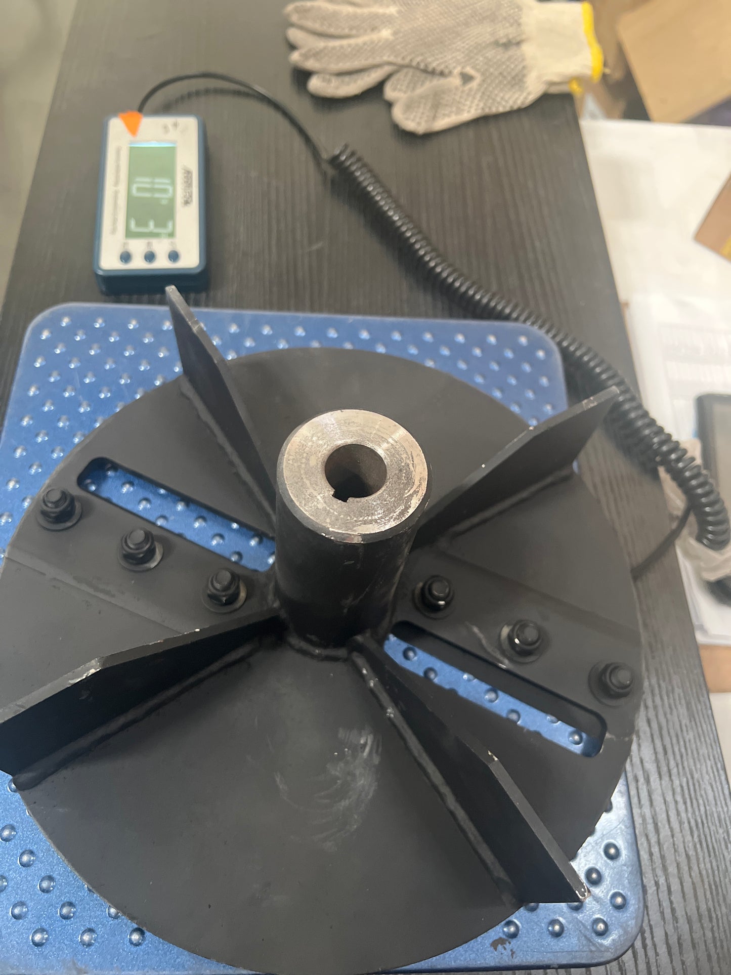 GUO033&GUO035&GUO054-ROTOR PLATE 19.05 SHAFT(with blades, fan blade 66mm&shaft sleeve 111mm in height)