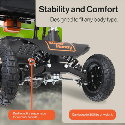 Pre-Owned SuperHandy Mobility Scooter Pro - 48V 2Ah Battery, All-Terrain, 330Lb Capacity