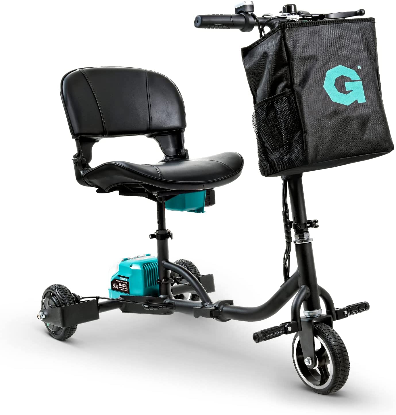 G Brand Folding Electric Mobility Scooter - 48V 2Ah Removable Battery, Lightweight, Long Range + Extra Battery Mobility Scooters
