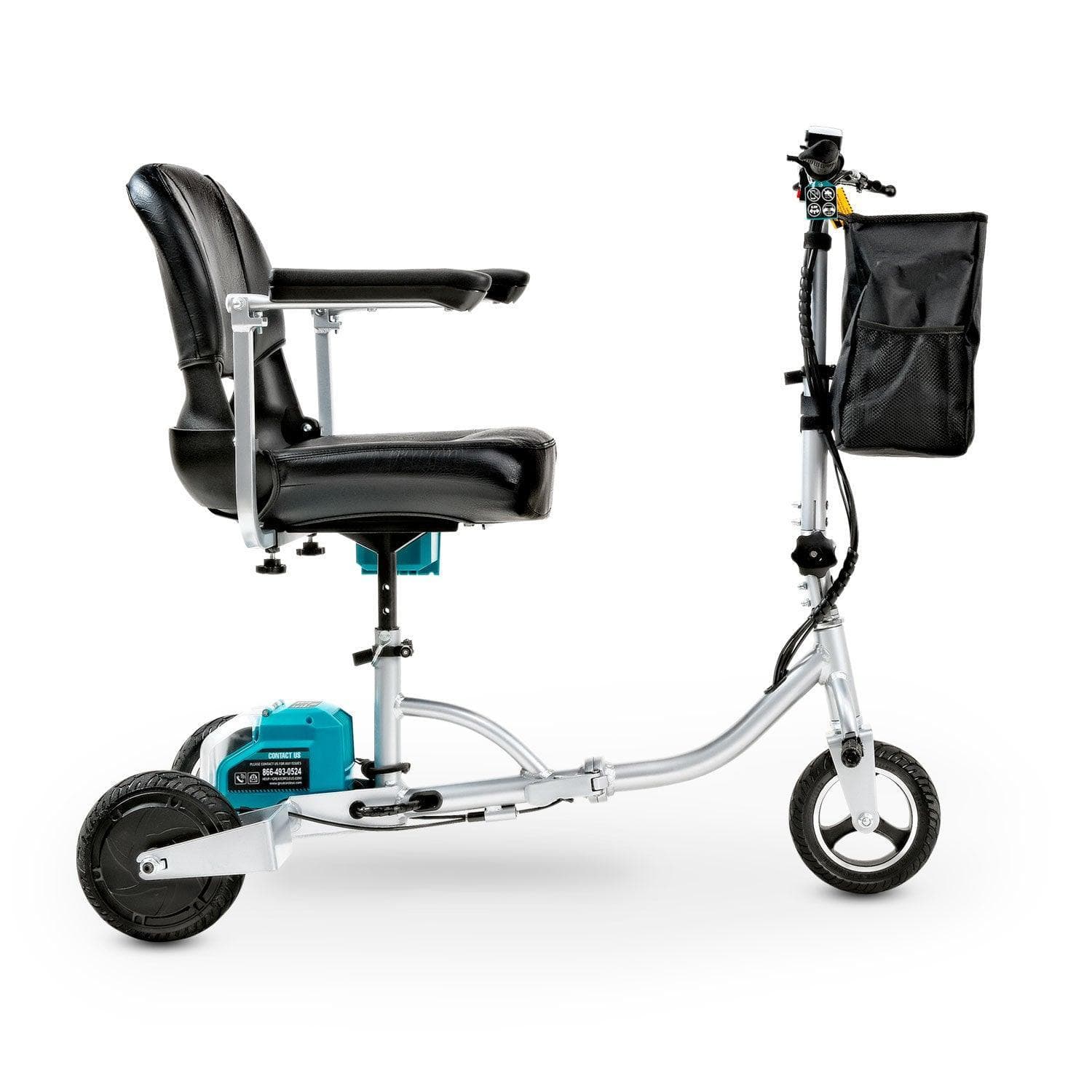 G Brand Folding Electric Mobility Scooter Plus - 48V 2Ah Removable Battery, Lightweight, Long Range + Extra Battery (Blue) Mobility Scooter